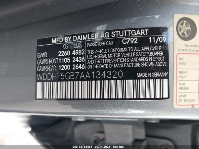 Photo 8 VIN: WDDHF5GB7AA134320 - MERCEDES-BENZ E 350 