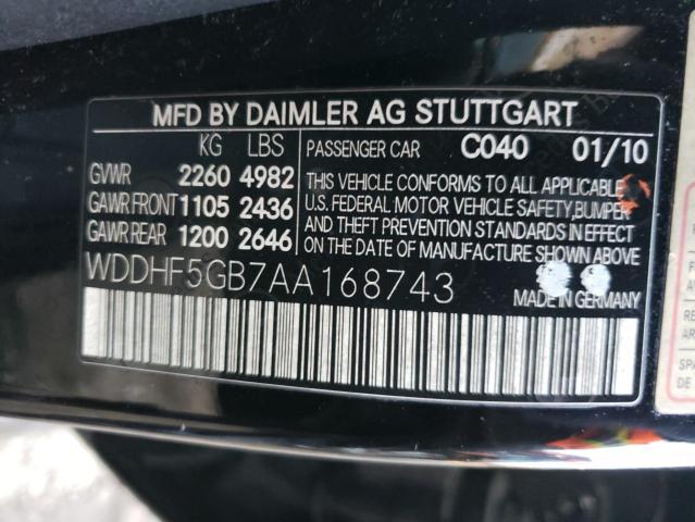 Photo 11 VIN: WDDHF5GB7AA168743 - MERCEDES-BENZ E 350 