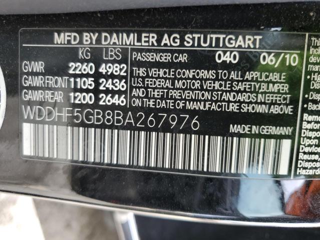 Photo 11 VIN: WDDHF5GB8BA267976 - MERCEDES-BENZ E 350 