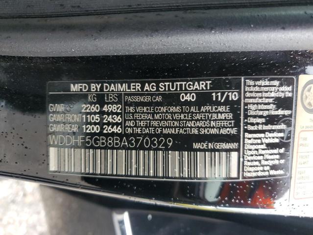 Photo 12 VIN: WDDHF5GB8BA370329 - MERCEDES-BENZ E-CLASS 