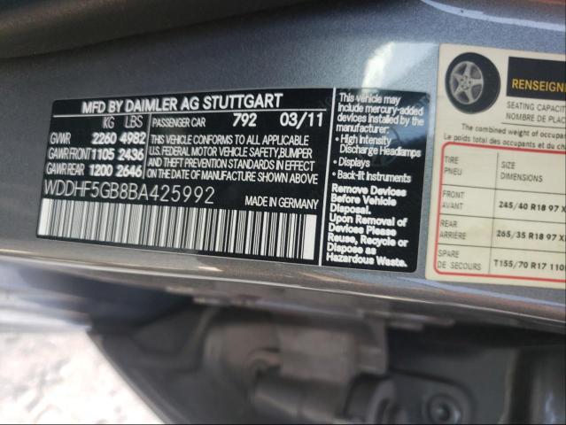 Photo 9 VIN: WDDHF5GB8BA425992 - MERCEDES-BENZ E 350 