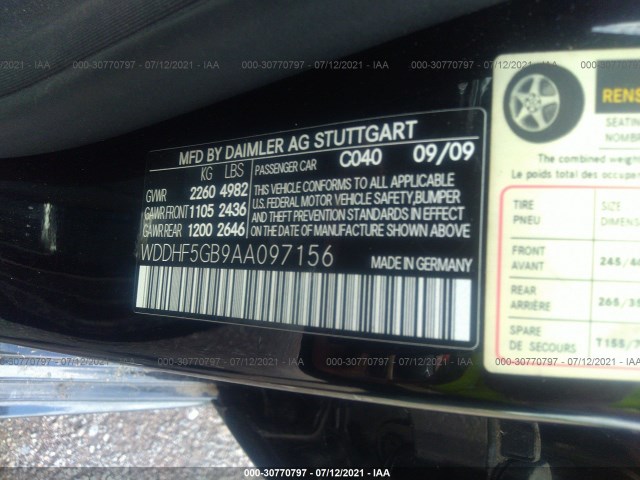 Photo 8 VIN: WDDHF5GB9AA097156 - MERCEDES-BENZ E-CLASS 