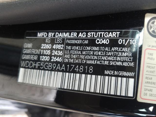 Photo 9 VIN: WDDHF5GB9AA174818 - MERCEDES-BENZ E 350 