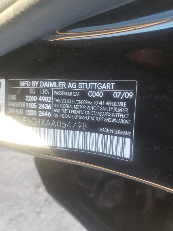 Photo 9 VIN: WDDHF5GBXAA054798 - MERCEDES-BENZ E 350 