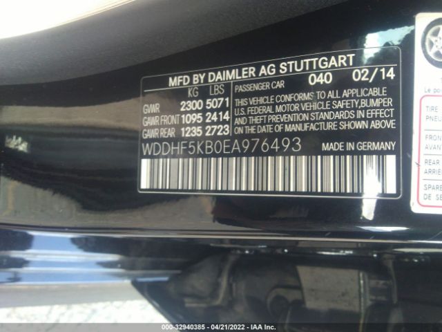 Photo 8 VIN: WDDHF5KB0EA976493 - MERCEDES-BENZ E-CLASS 