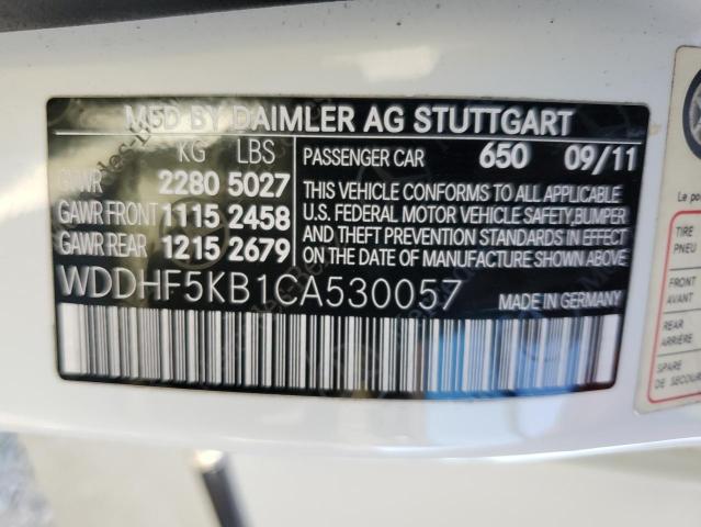 Photo 11 VIN: WDDHF5KB1CA530057 - MERCEDES-BENZ E-CLASS 