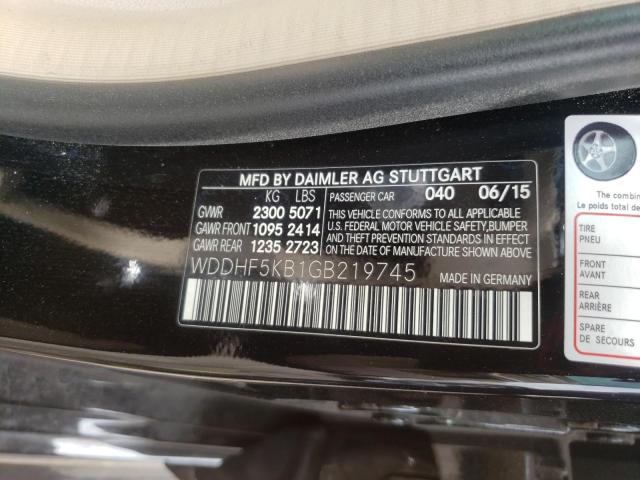 Photo 9 VIN: WDDHF5KB1GB219745 - MERCEDES-BENZ E 350 