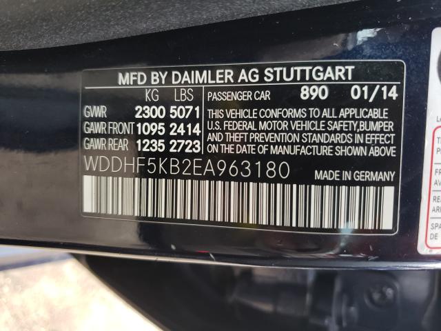 Photo 9 VIN: WDDHF5KB2EA963180 - MERCEDES-BENZ E 350 