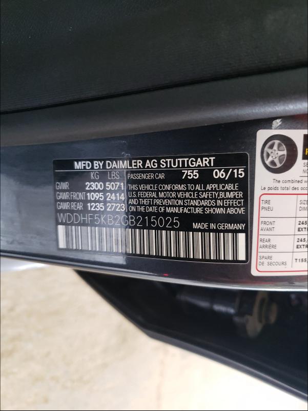 Photo 9 VIN: WDDHF5KB2GB215025 - MERCEDES-BENZ E 350 