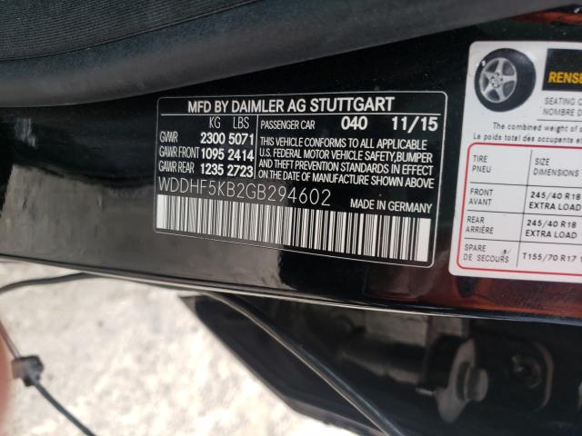 Photo 9 VIN: WDDHF5KB2GB294602 - MERCEDES-BENZ E 350 