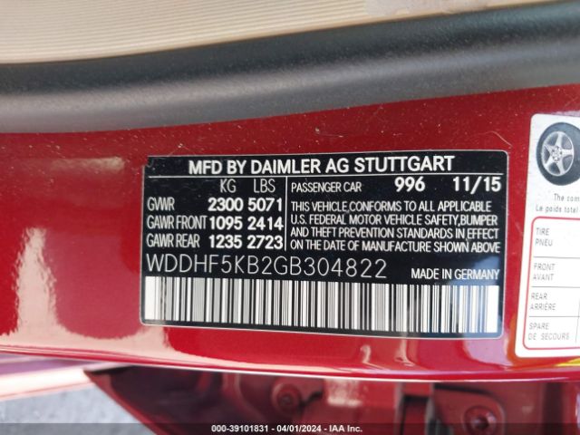 Photo 8 VIN: WDDHF5KB2GB304822 - MERCEDES-BENZ E 350 