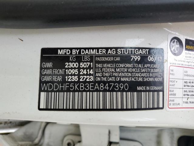 Photo 12 VIN: WDDHF5KB3EA847390 - MERCEDES-BENZ E 350 