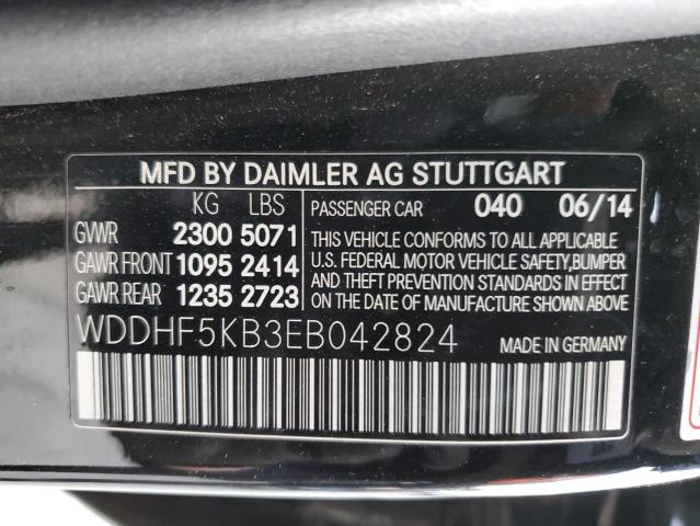 Photo 11 VIN: WDDHF5KB3EB042824 - MERCEDES-BENZ E-CLASS 