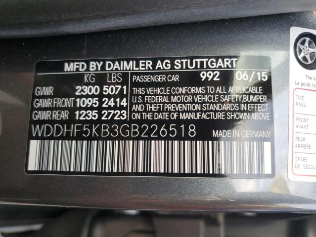 Photo 12 VIN: WDDHF5KB3GB226518 - MERCEDES-BENZ E 350 