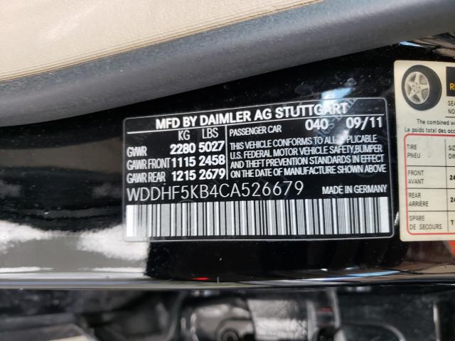 Photo 9 VIN: WDDHF5KB4CA526679 - MERCEDES-BENZ E 350 