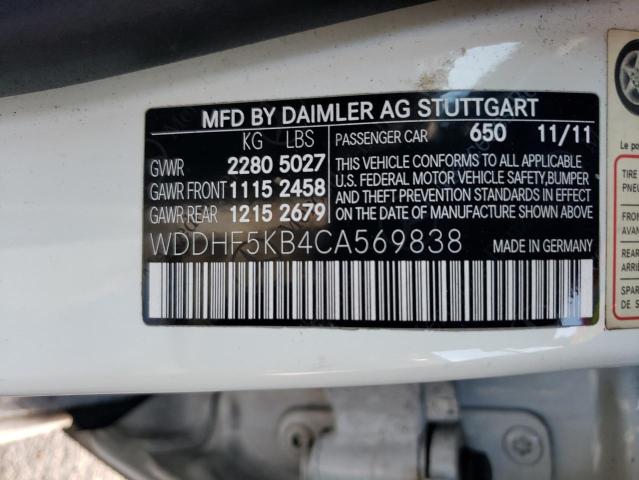 Photo 11 VIN: WDDHF5KB4CA569838 - MERCEDES-BENZ E 350 