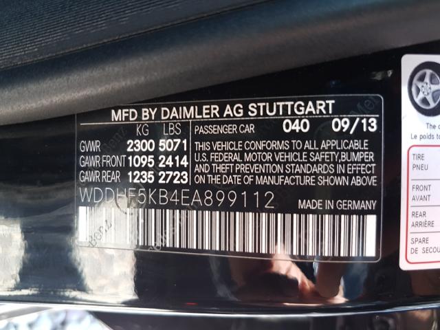 Photo 9 VIN: WDDHF5KB4EA899112 - MERCEDES-BENZ E 350 