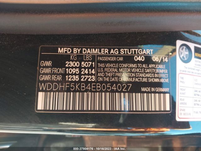 Photo 8 VIN: WDDHF5KB4EB054027 - MERCEDES-BENZ E 350 