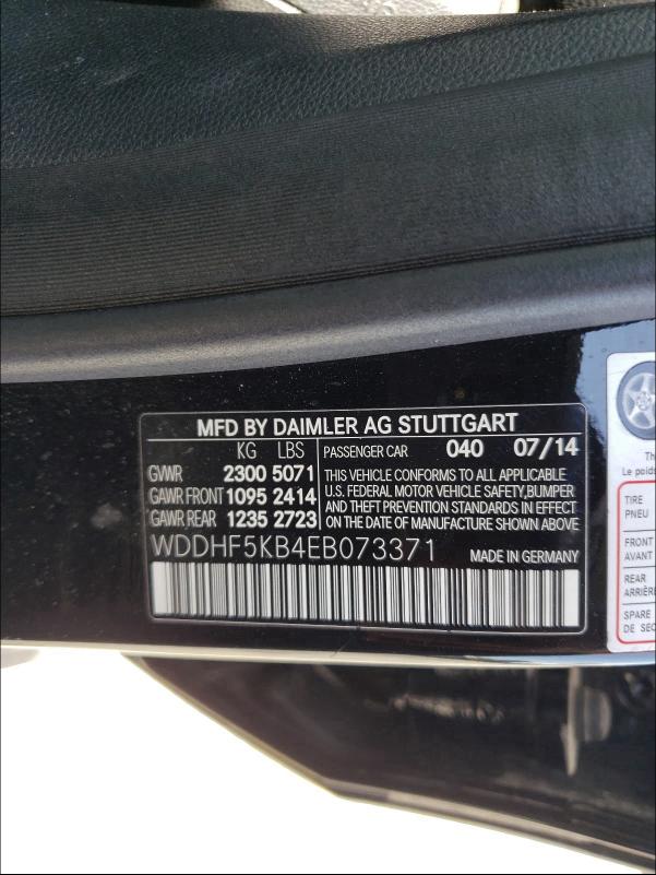 Photo 9 VIN: WDDHF5KB4EB073371 - MERCEDES-BENZ E 350 