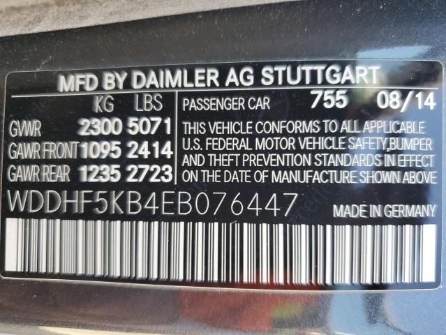 Photo 12 VIN: WDDHF5KB4EB076447 - MERCEDES-BENZ E 350 