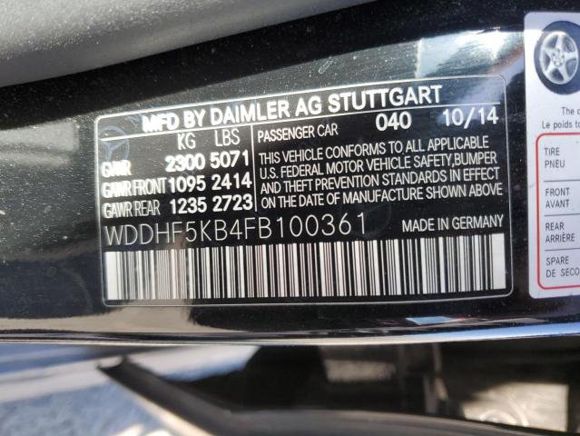 Photo 11 VIN: WDDHF5KB4FB100361 - MERCEDES-BENZ E-CLASS 