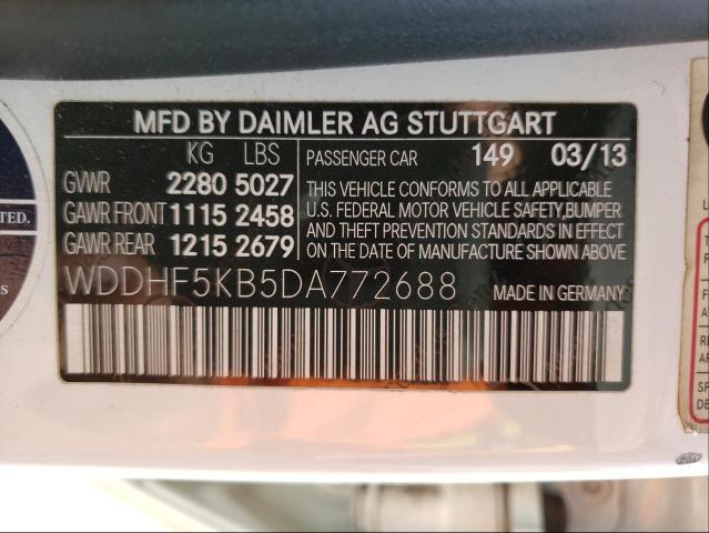 Photo 9 VIN: WDDHF5KB5DA772688 - MERCEDES-BENZ E 350 