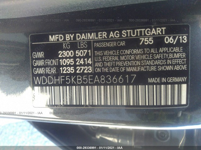 Photo 8 VIN: WDDHF5KB5EA836617 - MERCEDES-BENZ E-CLASS 