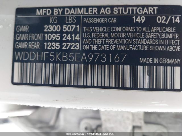 Photo 8 VIN: WDDHF5KB5EA973167 - MERCEDES-BENZ E 350 