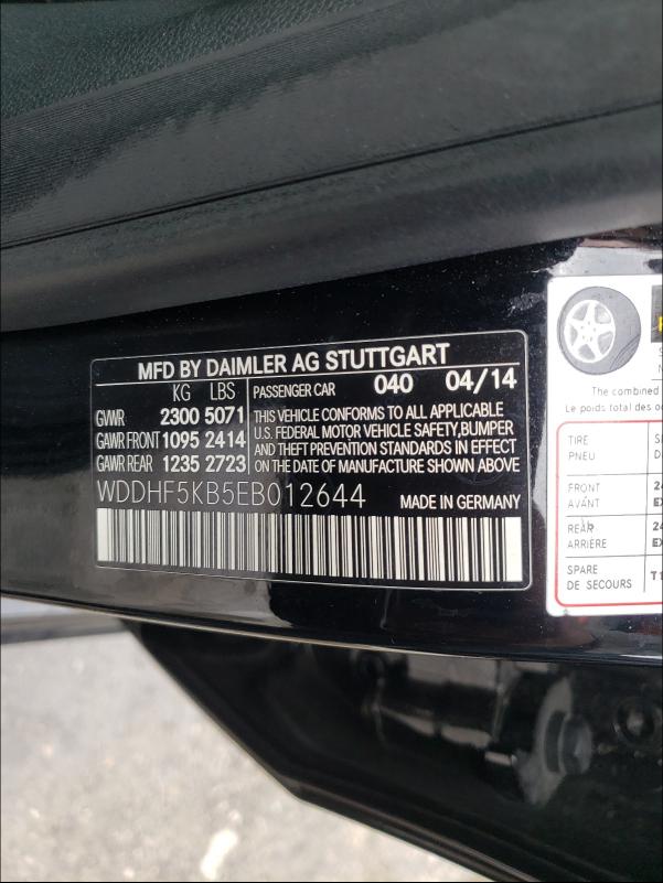 Photo 9 VIN: WDDHF5KB5EB012644 - MERCEDES-BENZ E 350 