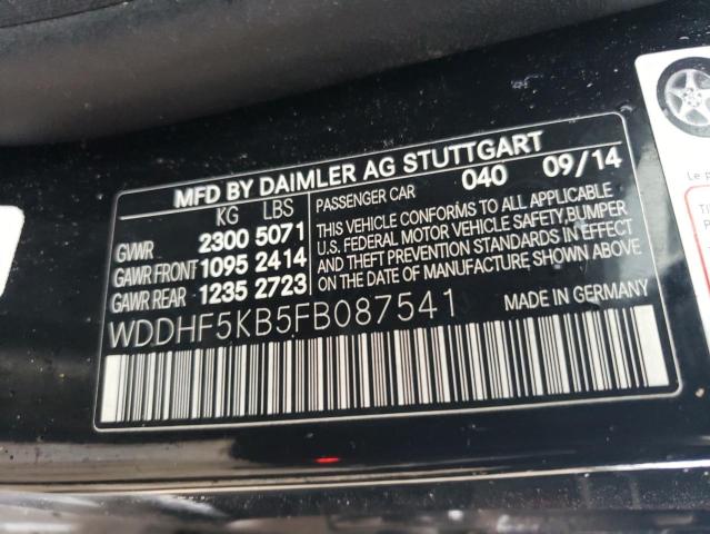 Photo 11 VIN: WDDHF5KB5FB087541 - MERCEDES-BENZ E 350 