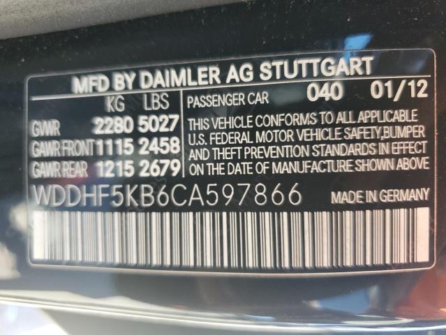 Photo 11 VIN: WDDHF5KB6CA597866 - MERCEDES-BENZ E 350 