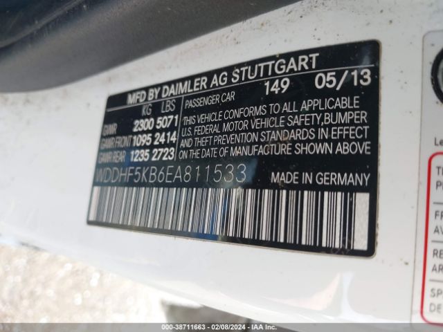 Photo 8 VIN: WDDHF5KB6EA811533 - MERCEDES-BENZ E 350 