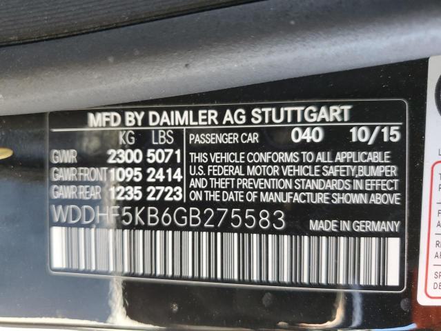 Photo 11 VIN: WDDHF5KB6GB275583 - MERCEDES-BENZ E 350 