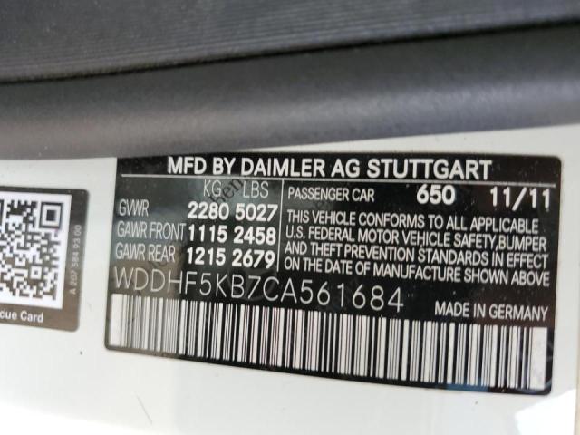 Photo 9 VIN: WDDHF5KB7CA561684 - MERCEDES-BENZ E 350 