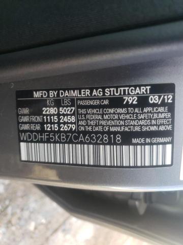 Photo 9 VIN: WDDHF5KB7CA632818 - MERCEDES-BENZ E 350 