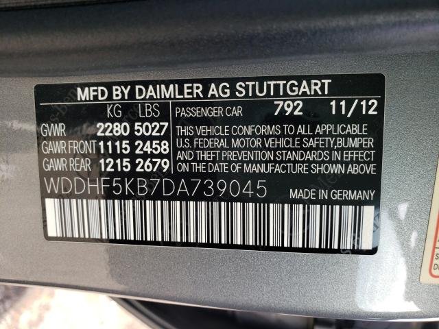 Photo 9 VIN: WDDHF5KB7DA739045 - MERCEDES-BENZ E 350 