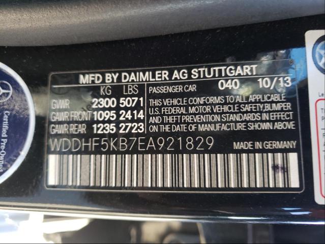 Photo 9 VIN: WDDHF5KB7EA921829 - MERCEDES-BENZ E 350 