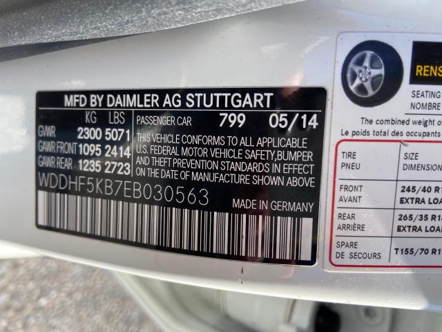 Photo 9 VIN: WDDHF5KB7EB030563 - MERCEDES-BENZ E 350 