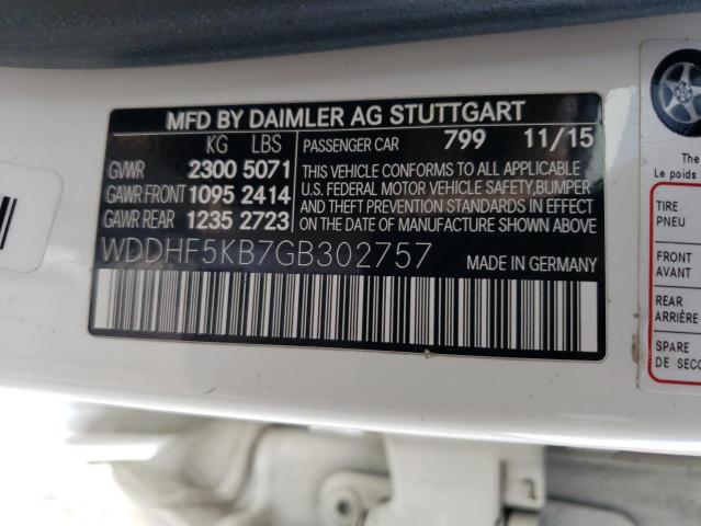 Photo 11 VIN: WDDHF5KB7GB302757 - MERCEDES-BENZ E-CLASS 