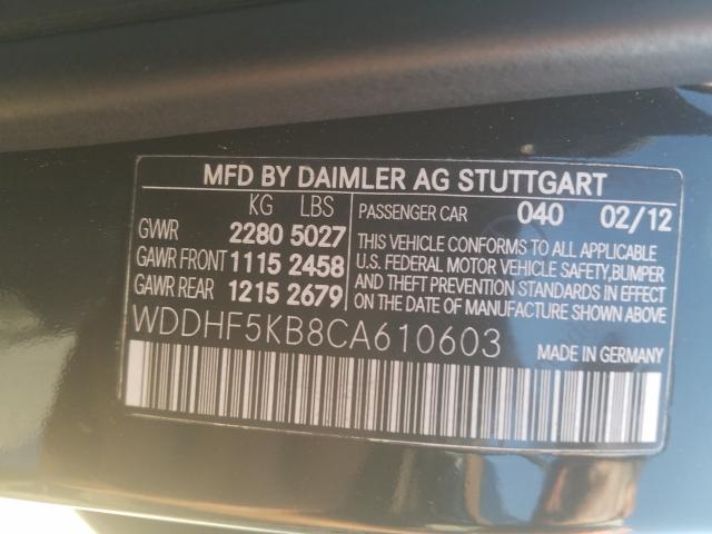 Photo 9 VIN: WDDHF5KB8CA610603 - MERCEDES-BENZ E 350 