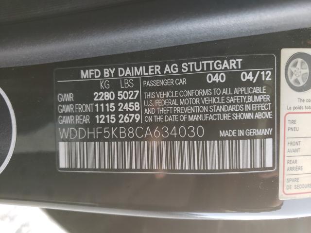 Photo 9 VIN: WDDHF5KB8CA634030 - MERCEDES-BENZ E 350 