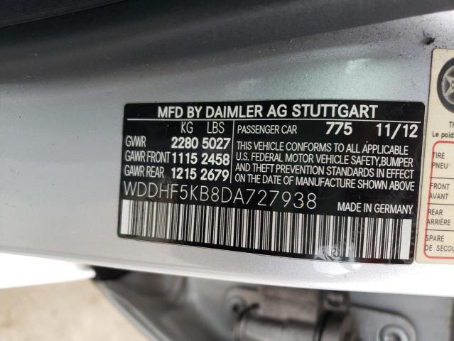 Photo 9 VIN: WDDHF5KB8DA727938 - MERCEDES-BENZ E 350 