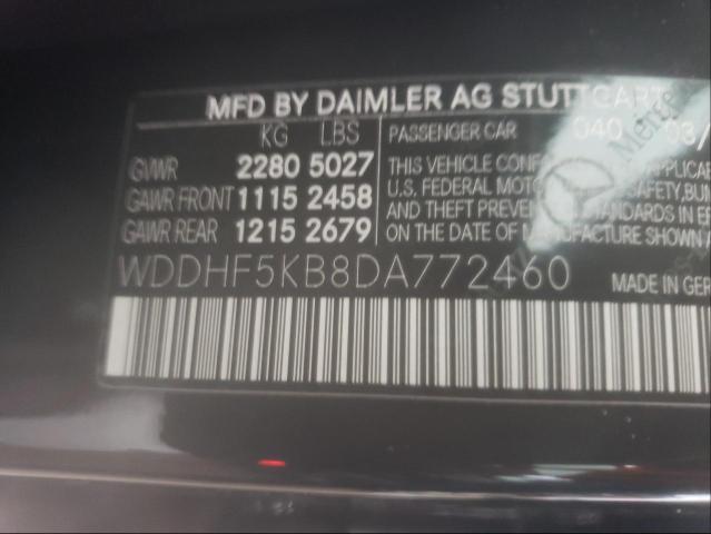 Photo 9 VIN: WDDHF5KB8DA772460 - MERCEDES-BENZ E 350 