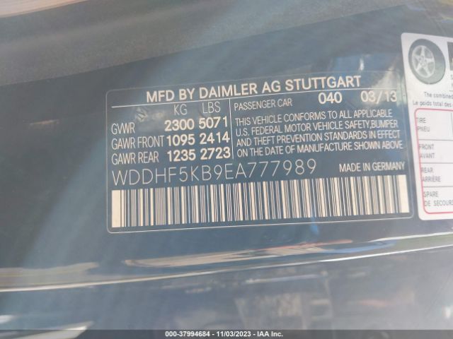 Photo 8 VIN: WDDHF5KB9EA777989 - MERCEDES-BENZ E 350 