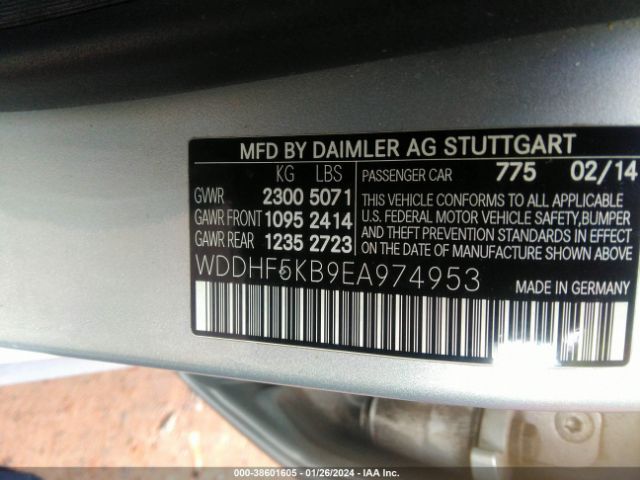 Photo 8 VIN: WDDHF5KB9EA974953 - MERCEDES-BENZ E 350 