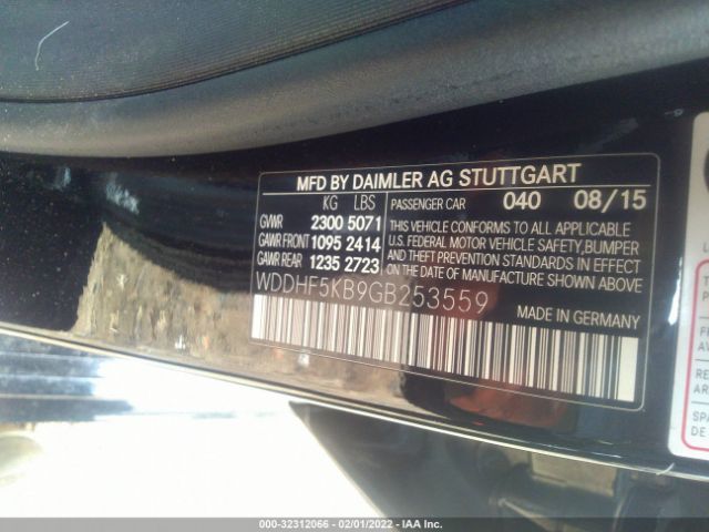 Photo 8 VIN: WDDHF5KB9GB253559 - MERCEDES-BENZ E-CLASS 