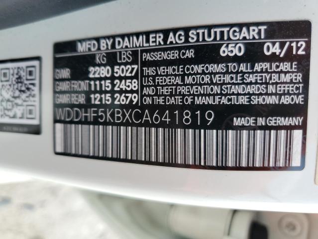 Photo 11 VIN: WDDHF5KBXCA641819 - MERCEDES-BENZ E 350 