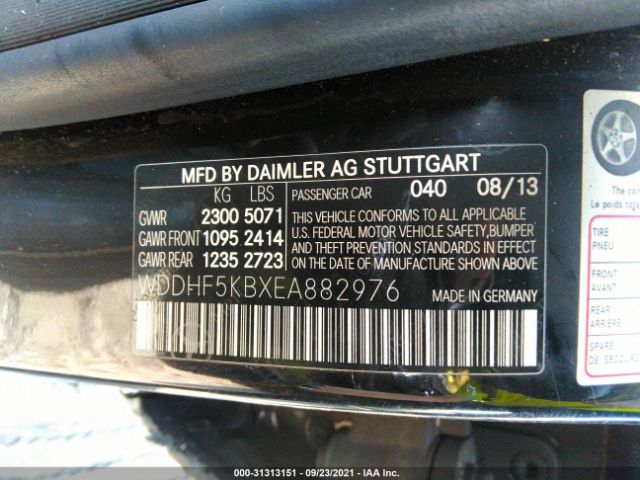 Photo 8 VIN: WDDHF5KBXEA882976 - MERCEDES-BENZ E-CLASS 