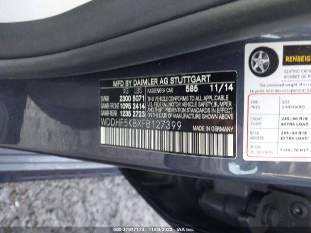 Photo 8 VIN: WDDHF5KBXFB127399 - MERCEDES-BENZ E 350 