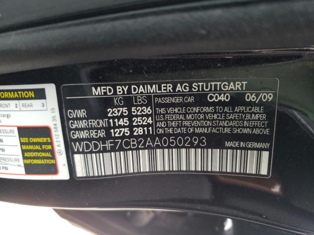 Photo 9 VIN: WDDHF7CB2AA050293 - MERCEDES-BENZ E 550 